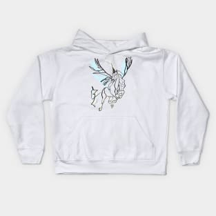 Single Line - Pegasus Kids Hoodie